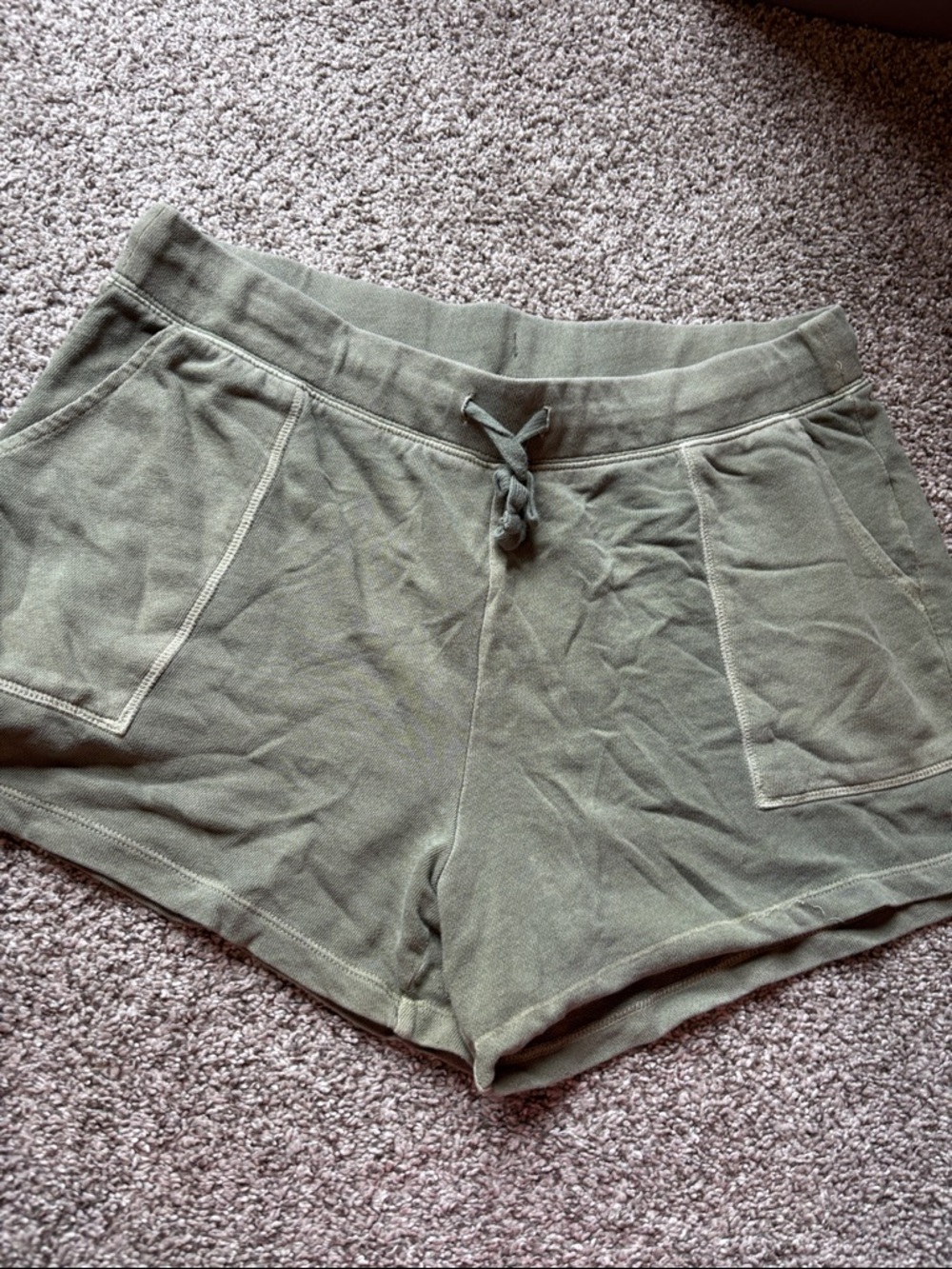 Old Navy Olive Green Drawstring Athletic Shorts